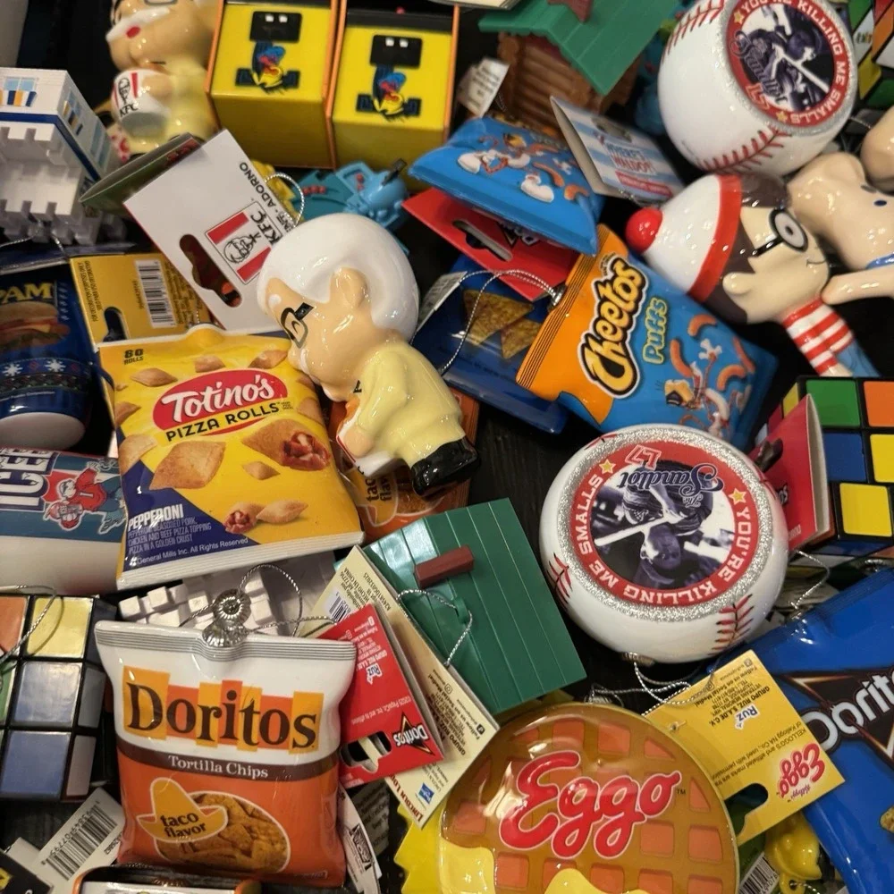 Ruz Ornament Lot of 48 Pringles Reese's Doritos Twizzlers White Castle Pac-Man..